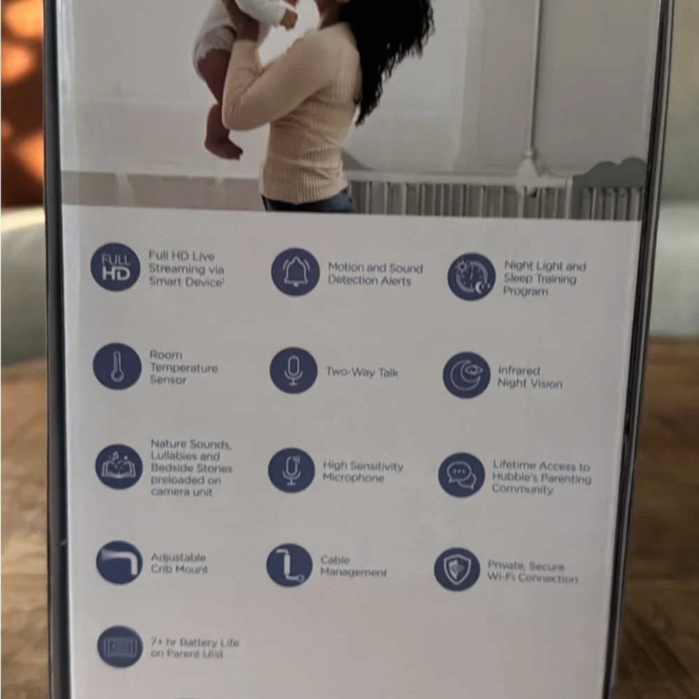 Nursery Pal Skyview Baby Monitor with Camera - White